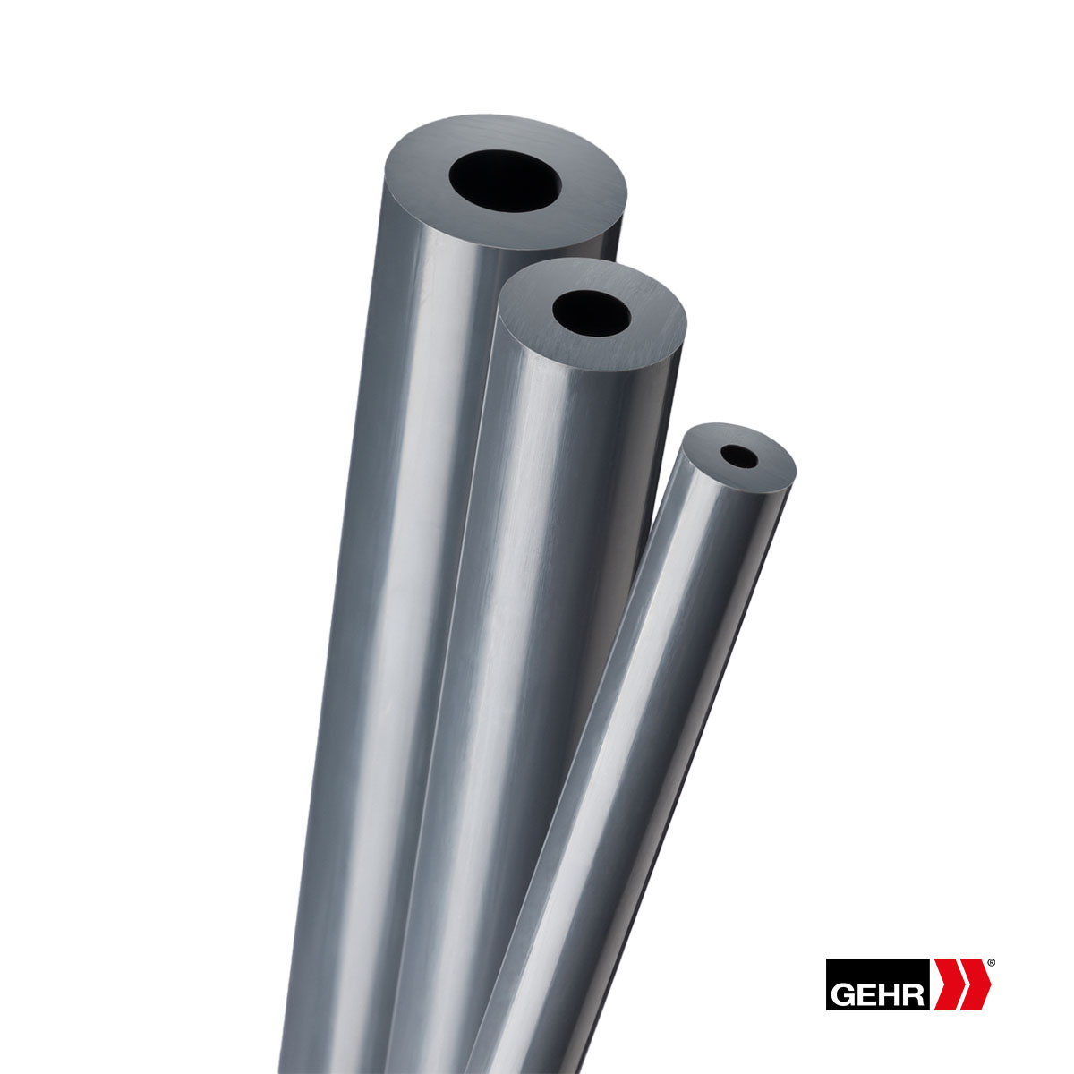 GEHR PVC-U Hollow bars 100 x 50 mm dark grey