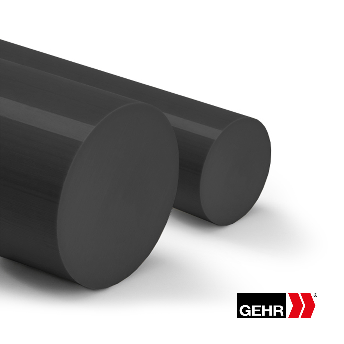 GEHR PE-HD Round Rods 100 mm black