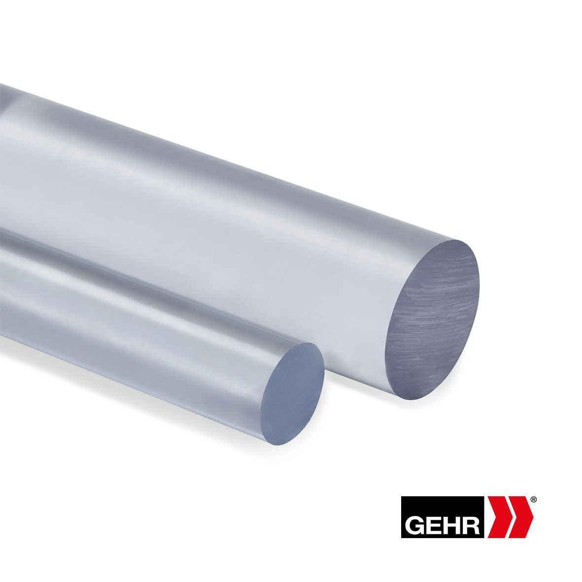 GEHR PA 12-TR Round Rods 80 mm transparent