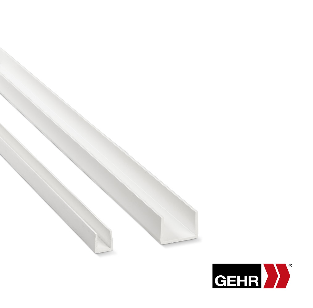 GEHR PVC-U Profilés U 11 x 15 x 1.5 mm blanc